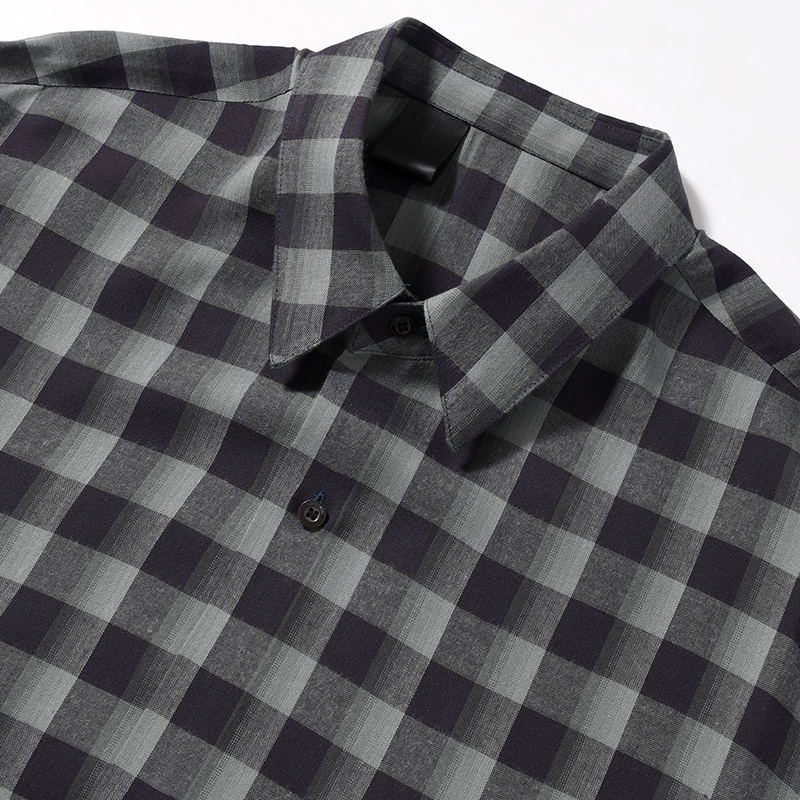 CHECK HS SHIRT -NAVY-