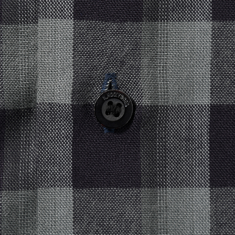 CHECK HS SHIRT -NAVY-