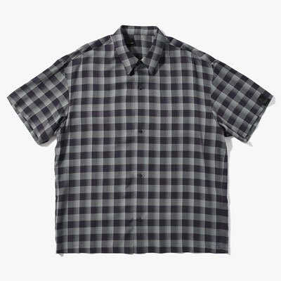 CHECK HS SHIRT -NAVY-