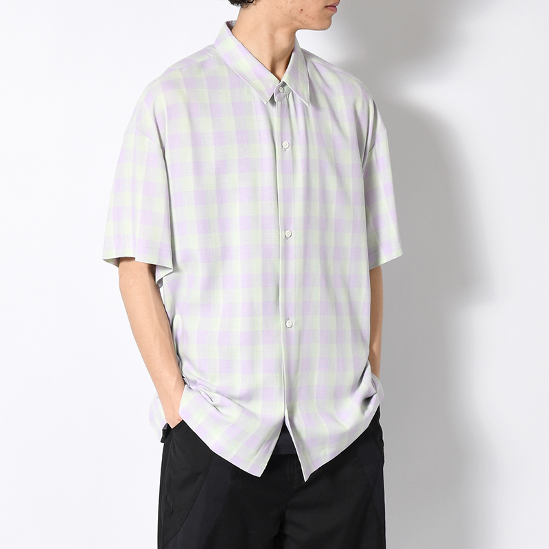 CHECK HS SHIRT -PURPLE-