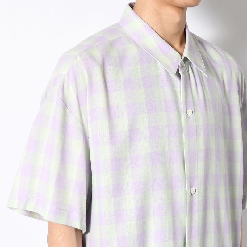 CHECK HS SHIRT -PURPLE-