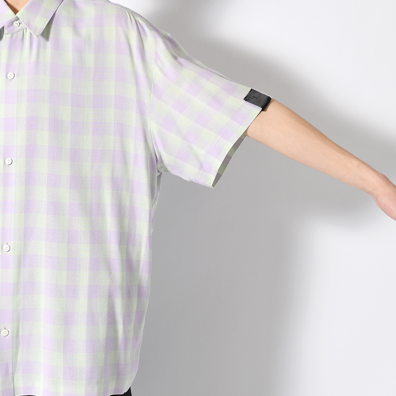 CHECK HS SHIRT -PURPLE-