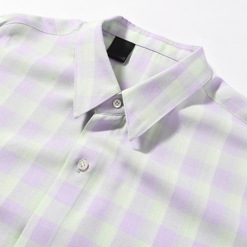 CHECK HS SHIRT -PURPLE-