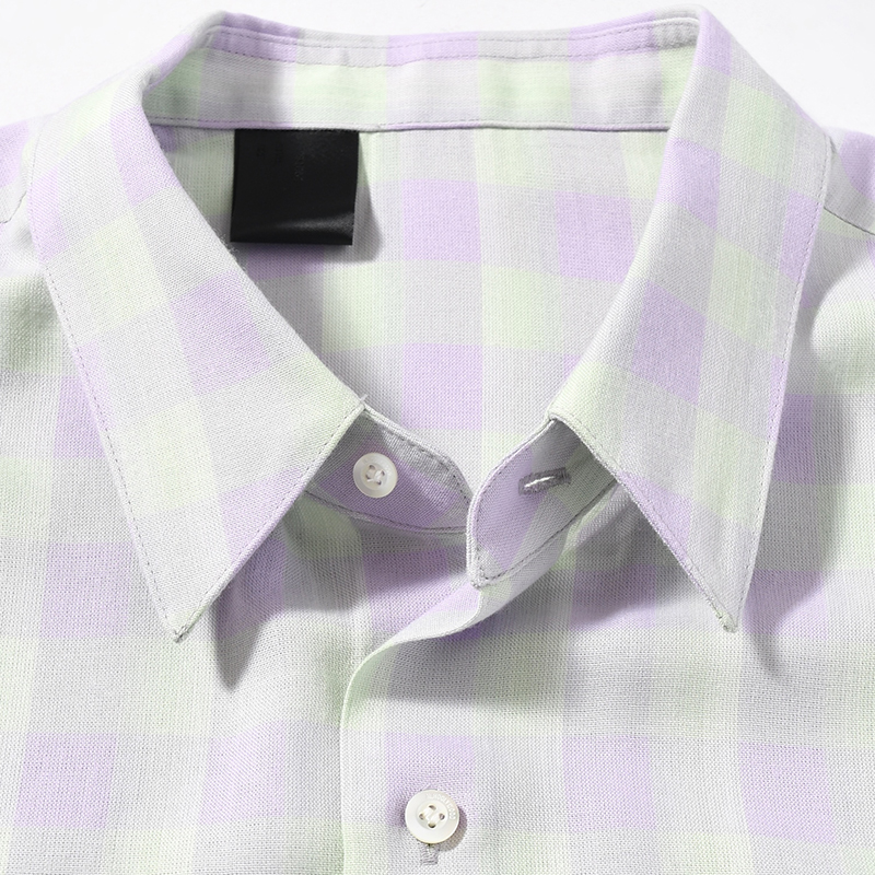 CHECK HS SHIRT -PURPLE-