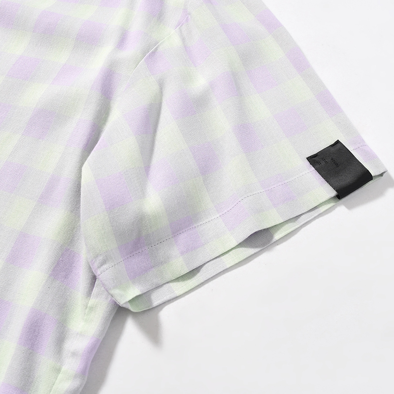 CHECK HS SHIRT -PURPLE-