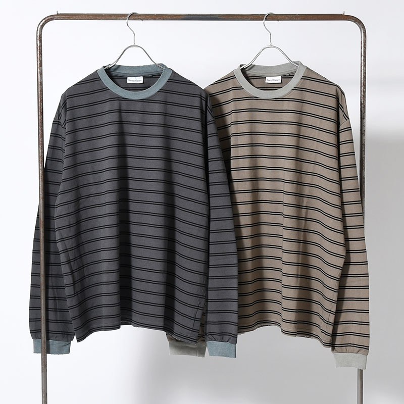 RESEARCHED TEE LS / COTTON BORDER JERSEY -2.COLOR-