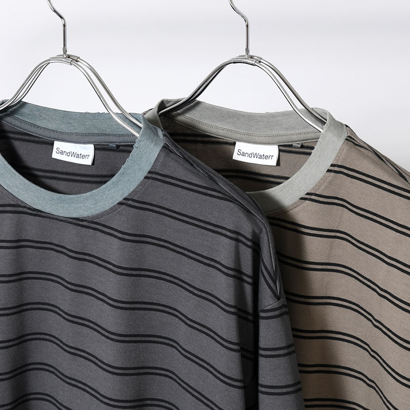 RESEARCHED TEE LS / COTTON BORDER JERSEY -2.COLOR-
