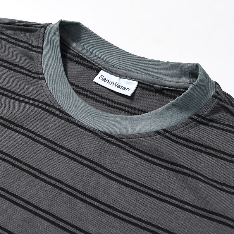 RESEARCHED TEE LS / COTTON BORDER JERSEY -2.COLOR-