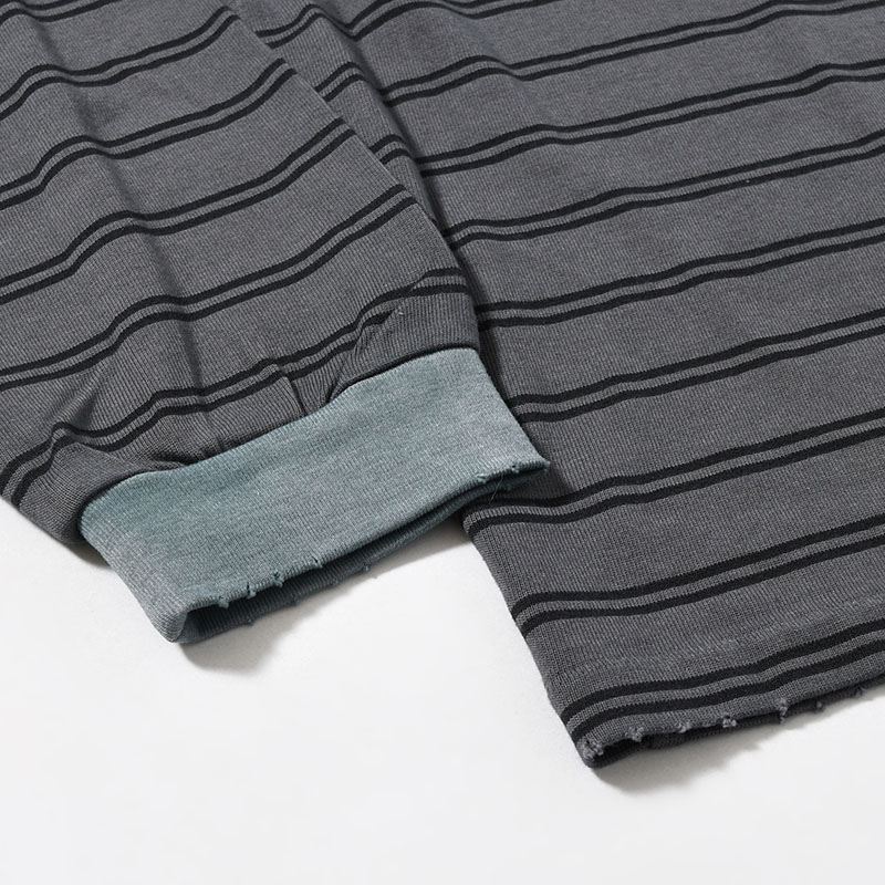 RESEARCHED TEE LS / COTTON BORDER JERSEY -2.COLOR-