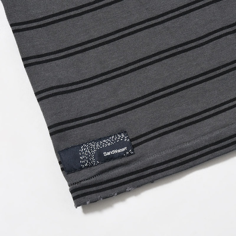 RESEARCHED TEE LS / COTTON BORDER JERSEY -2.COLOR-