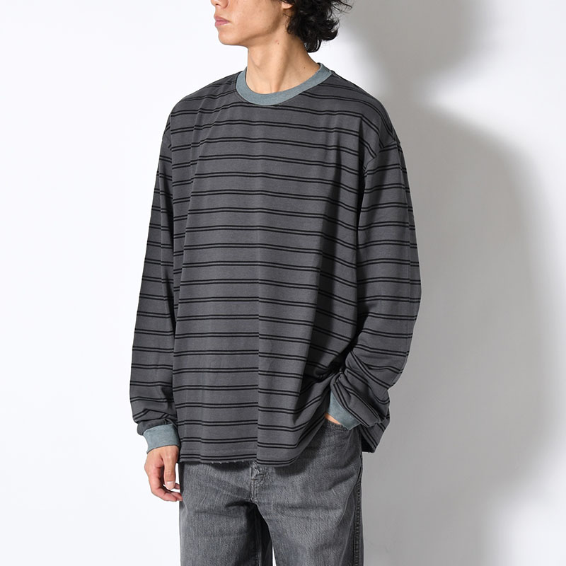 RESEARCHED TEE LS / COTTON BORDER JERSEY -2.COLOR-