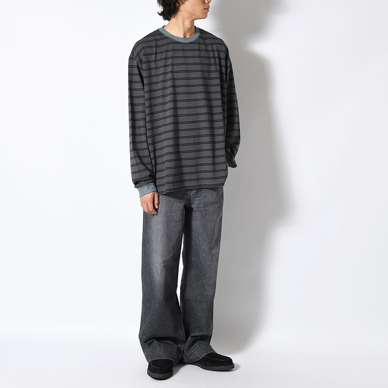 RESEARCHED TEE LS / COTTON BORDER JERSEY -2.COLOR-
