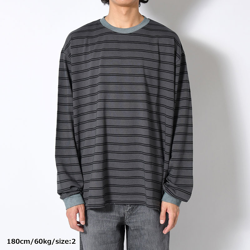 RESEARCHED TEE LS / COTTON BORDER JERSEY -2.COLOR-