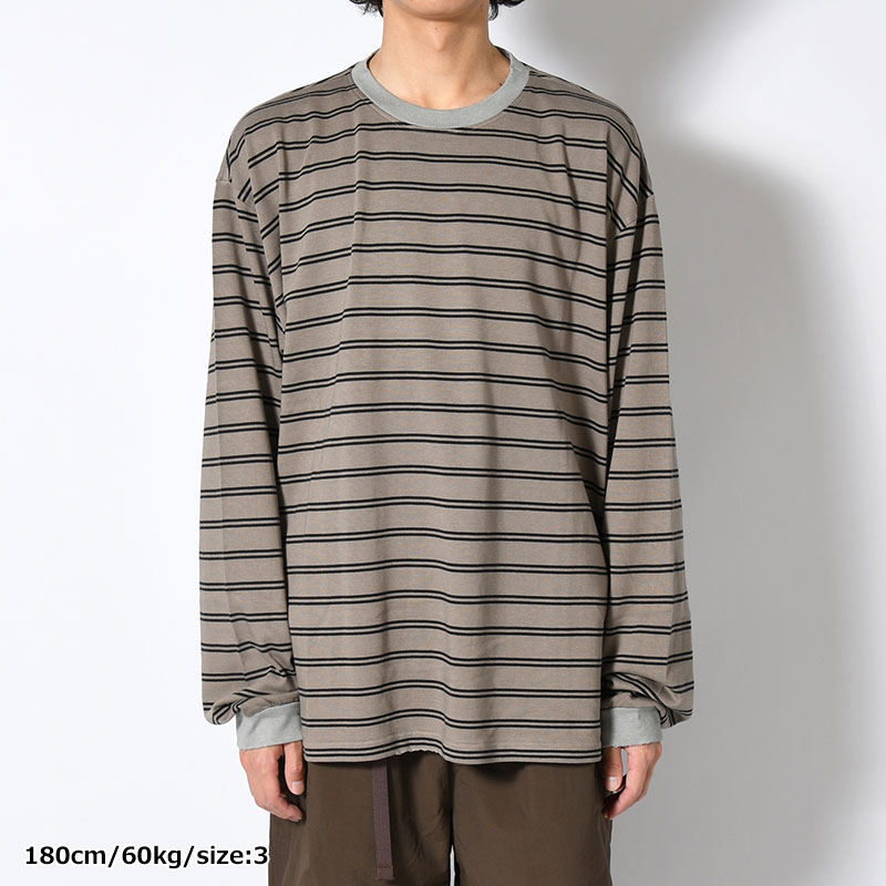 RESEARCHED TEE LS / COTTON BORDER JERSEY -2.COLOR-