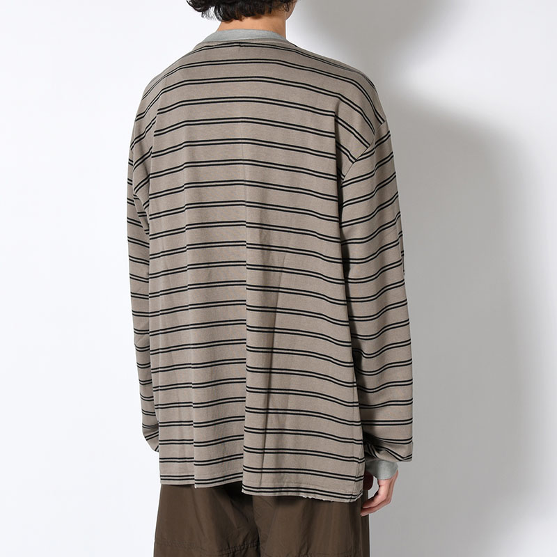 RESEARCHED TEE LS / COTTON BORDER JERSEY -2.COLOR-