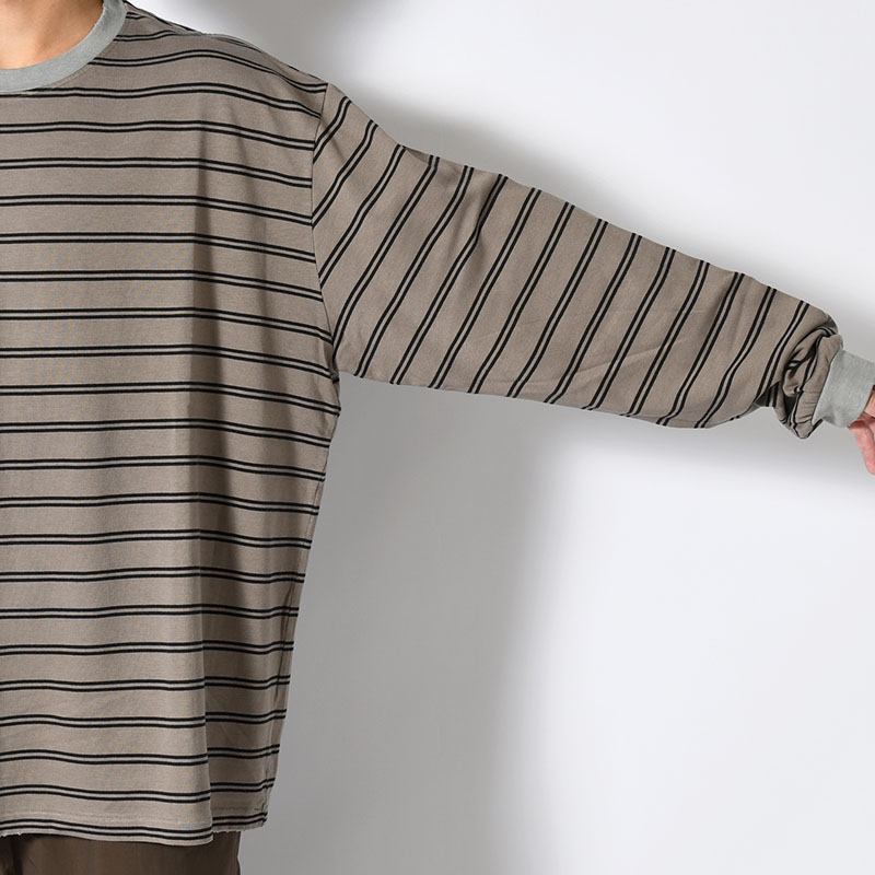 RESEARCHED TEE LS / COTTON BORDER JERSEY -2.COLOR-