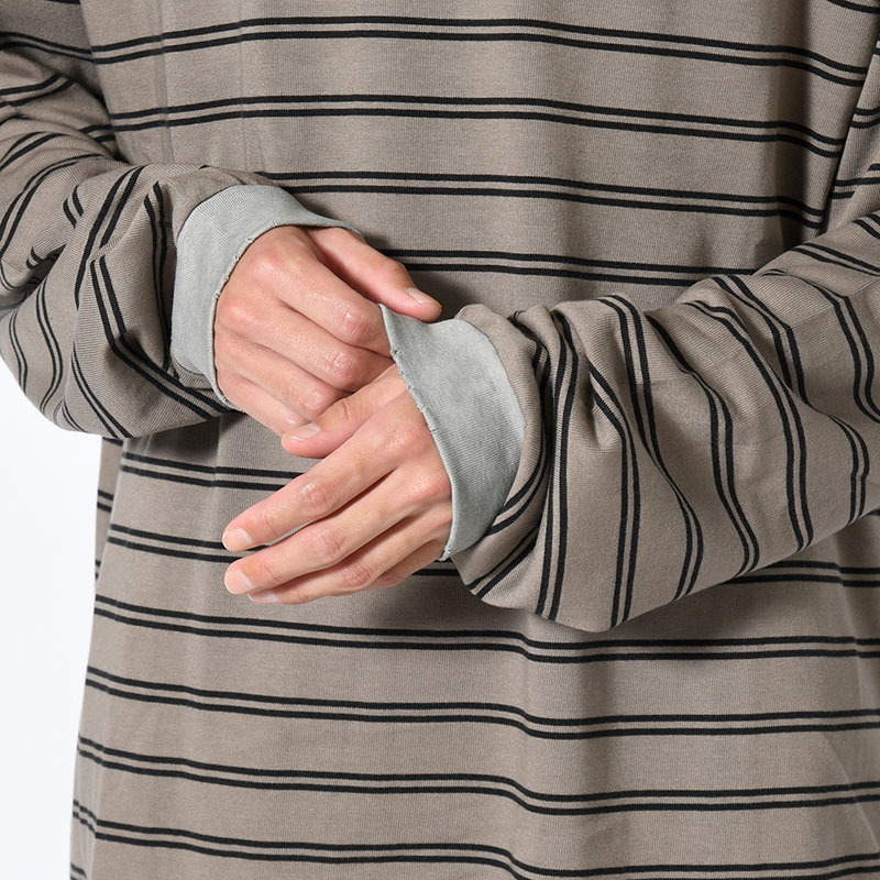 RESEARCHED TEE LS / COTTON BORDER JERSEY -2.COLOR-