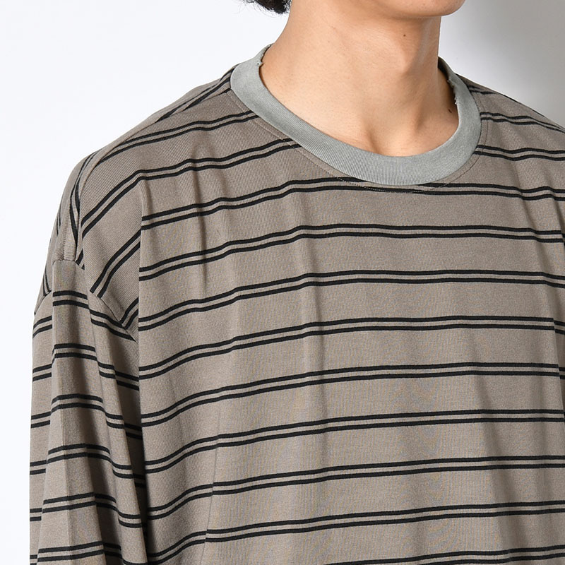 RESEARCHED TEE LS / COTTON BORDER JERSEY -2.COLOR-