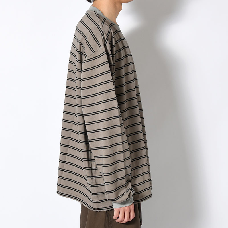 RESEARCHED TEE LS / COTTON BORDER JERSEY -2.COLOR-