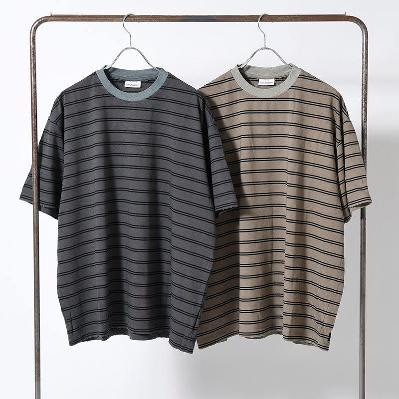 RESEARCHED TEE SS / COTTON BORDER JERSEY -2.COLOR-