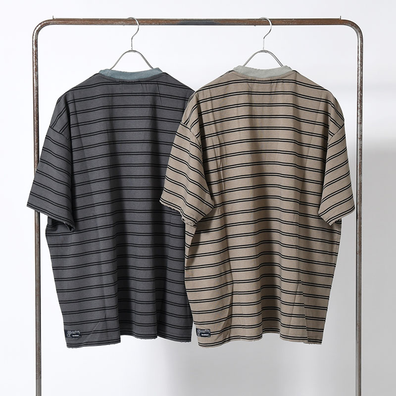 RESEARCHED TEE SS / COTTON BORDER JERSEY -2.COLOR-