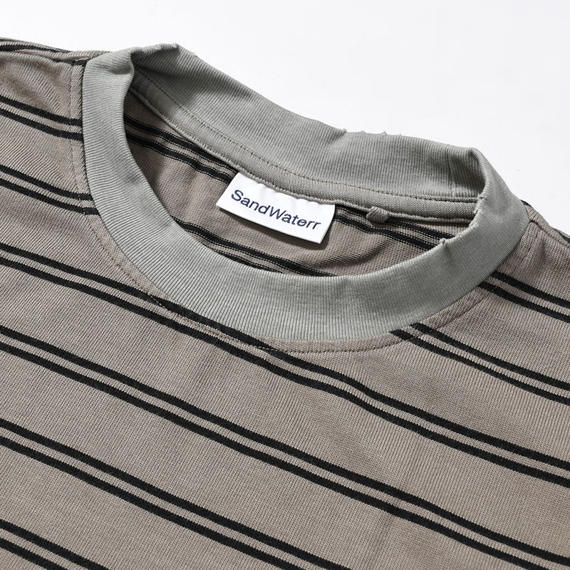RESEARCHED TEE SS / COTTON BORDER JERSEY -2.COLOR-