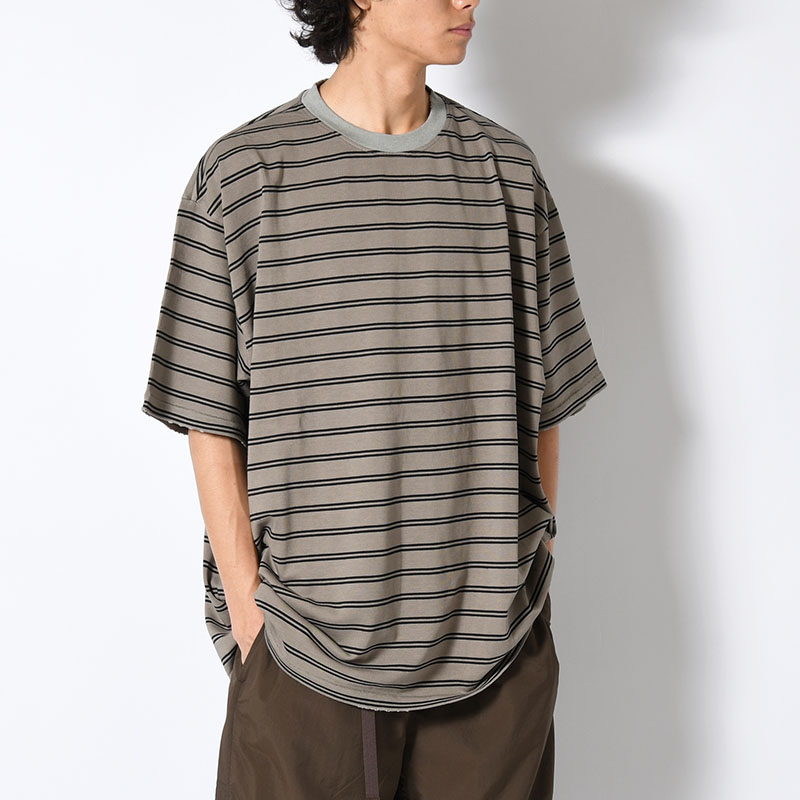 RESEARCHED TEE SS / COTTON BORDER JERSEY -2.COLOR-