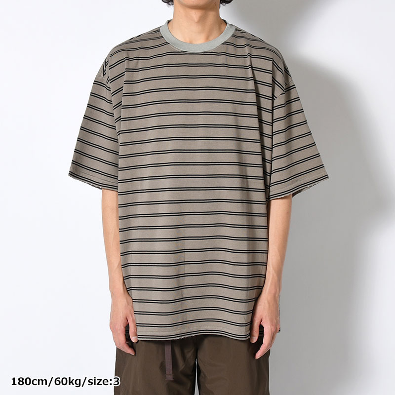 RESEARCHED TEE SS / COTTON BORDER JERSEY -2.COLOR-