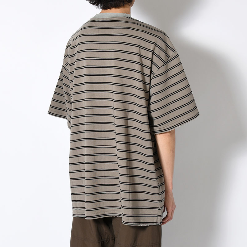 RESEARCHED TEE SS / COTTON BORDER JERSEY -2.COLOR-