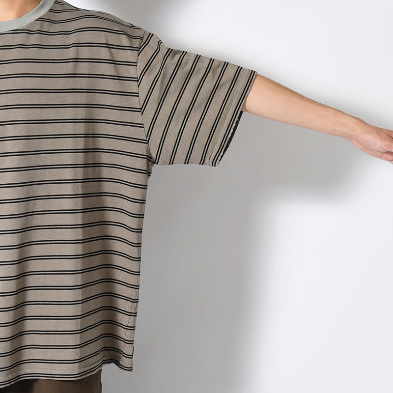 RESEARCHED TEE SS / COTTON BORDER JERSEY -2.COLOR-