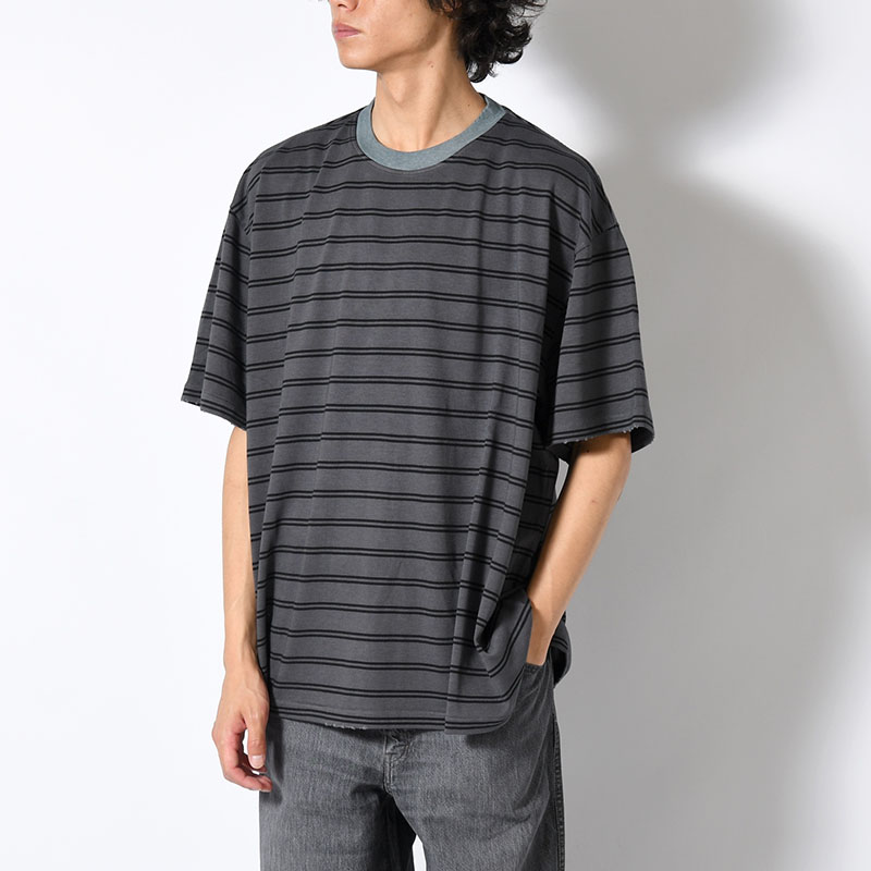 RESEARCHED TEE SS / COTTON BORDER JERSEY -2.COLOR-