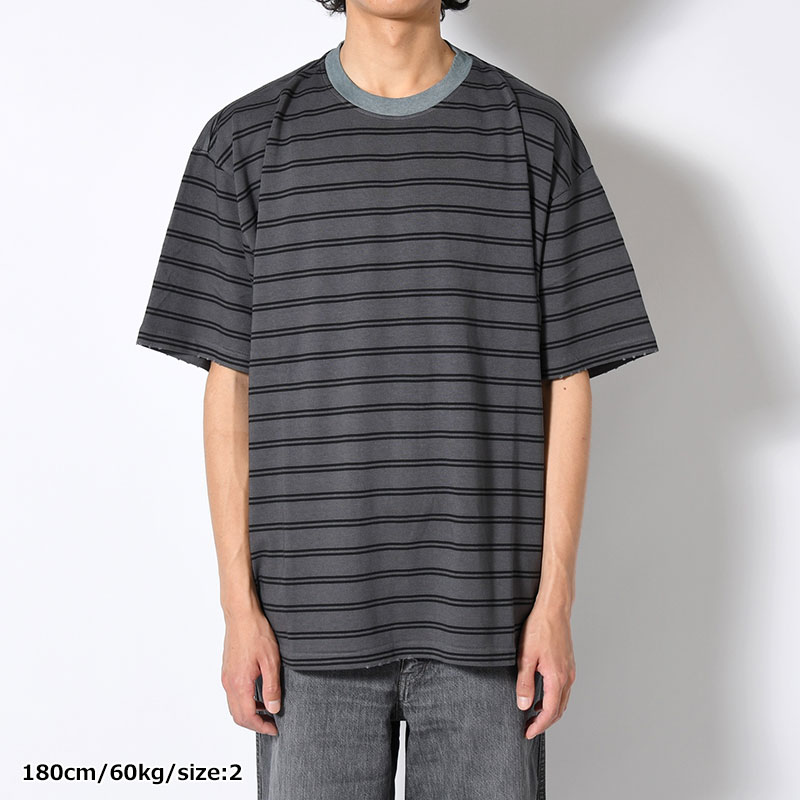 RESEARCHED TEE SS / COTTON BORDER JERSEY -2.COLOR-