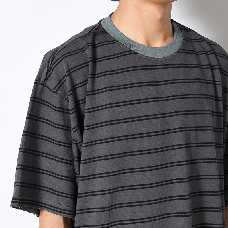 RESEARCHED TEE SS / COTTON BORDER JERSEY -2.COLOR-