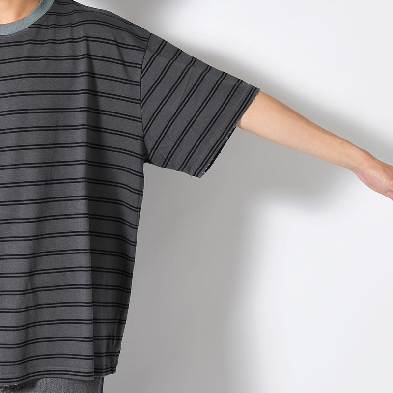 RESEARCHED TEE SS / COTTON BORDER JERSEY -2.COLOR-