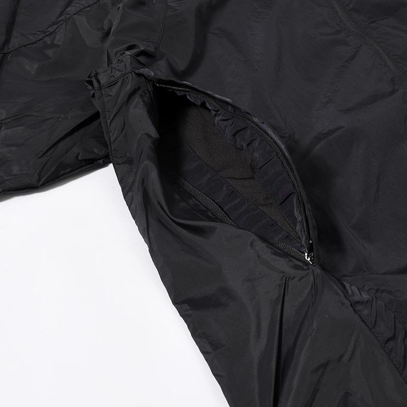 ORGANIZED HOODED PULLOVER / RIPSTOP NYLON -BLACK-