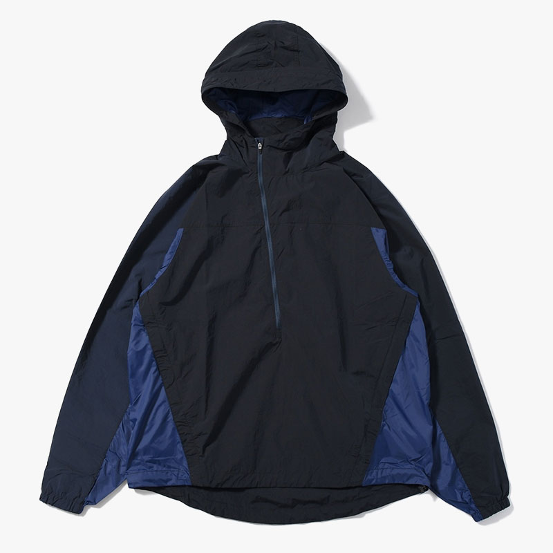 ORGANIZED HOODED PULLOVER / RIPSTOP NYLON -NAVY-