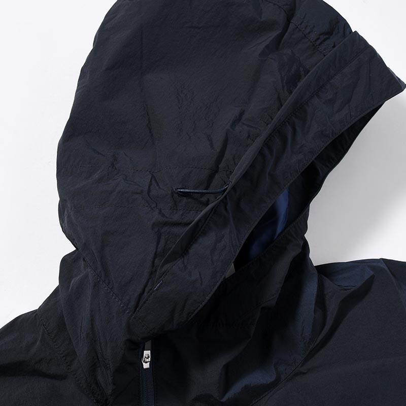 ORGANIZED HOODED PULLOVER / RIPSTOP NYLON -NAVY-