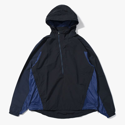 ORGANIZED HOODED PULLOVER / RIPSTOP NYLON -NAVY-