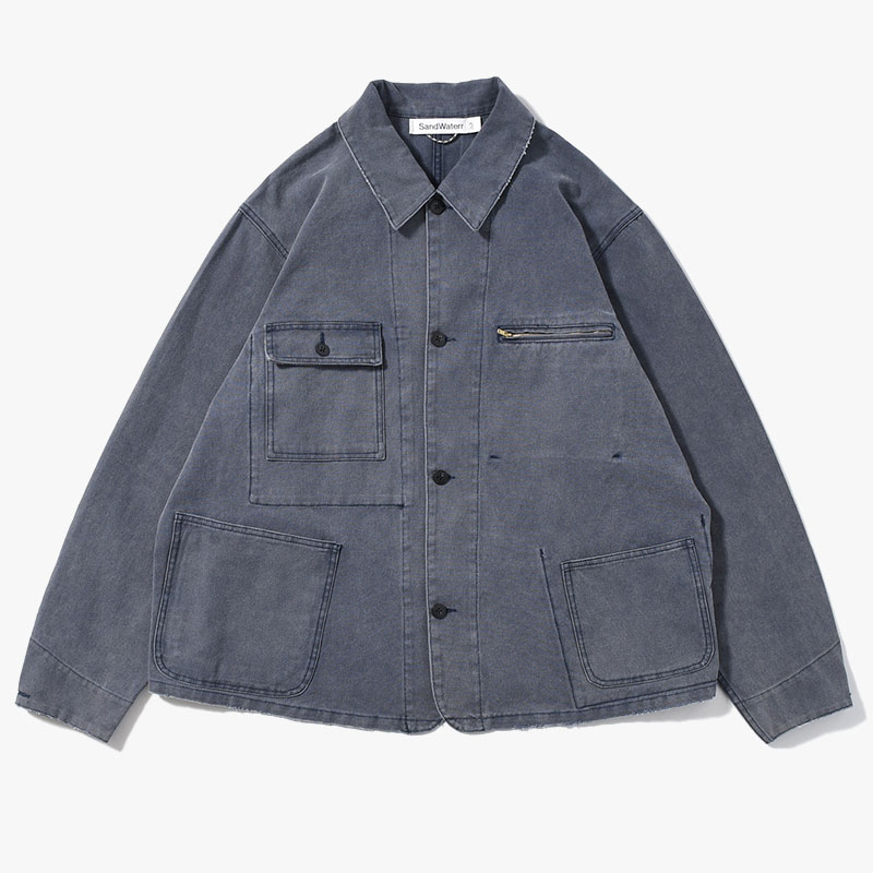 RESEARCHED WORK JACKET / COTTON CANVAS -NAVY-