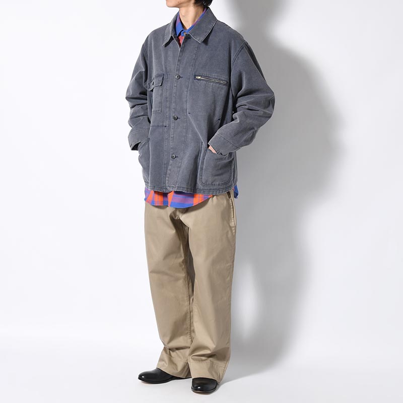 RESEARCHED WORK JACKET / COTTON CANVAS -NAVY-