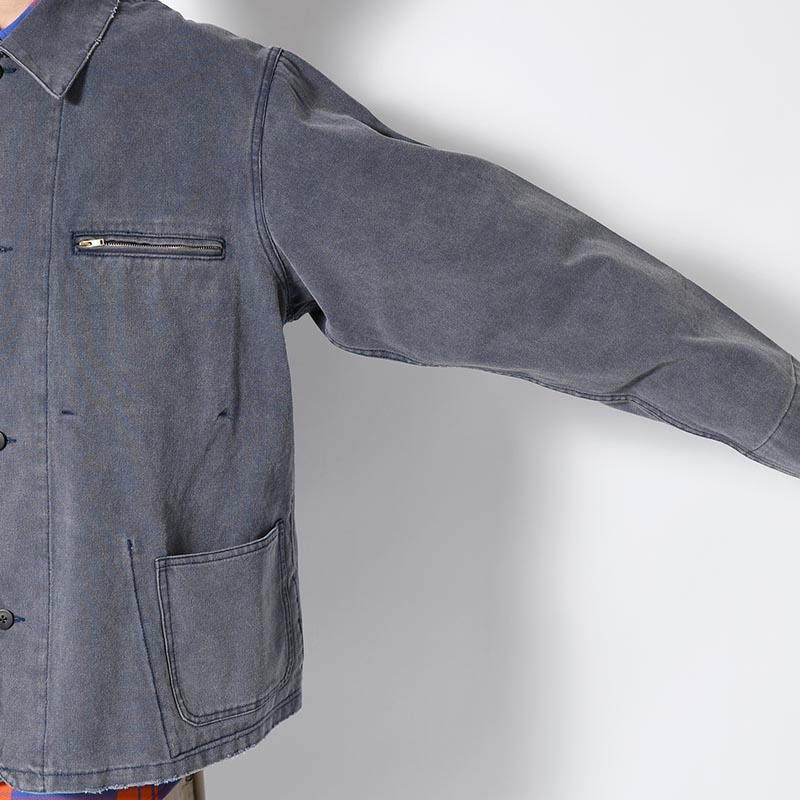 RESEARCHED WORK JACKET / COTTON CANVAS -NAVY-