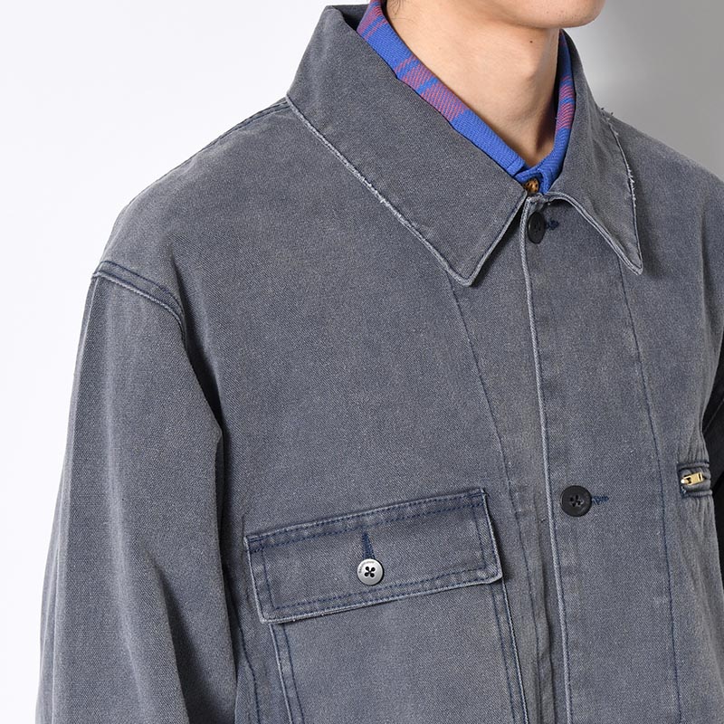 RESEARCHED WORK JACKET / COTTON CANVAS -NAVY-