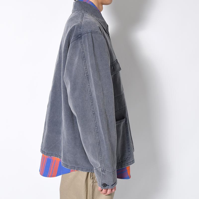 RESEARCHED WORK JACKET / COTTON CANVAS -NAVY-