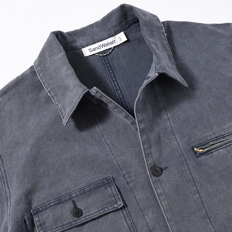 RESEARCHED WORK JACKET / COTTON CANVAS -NAVY-