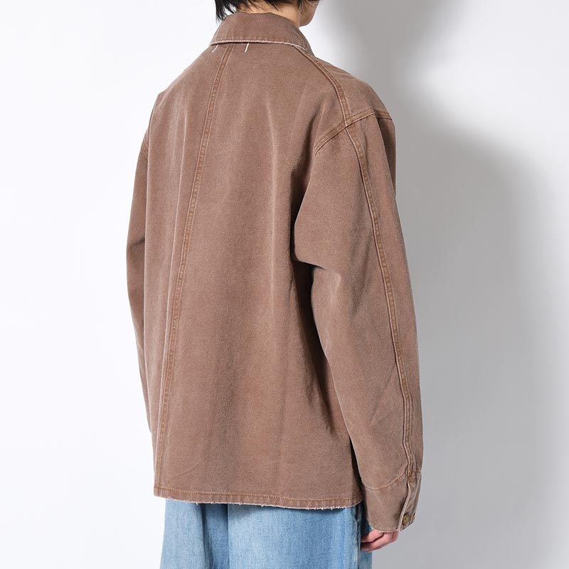 RESEARCHED WORK JACKET / COTTON CANVAS -BEIGE-