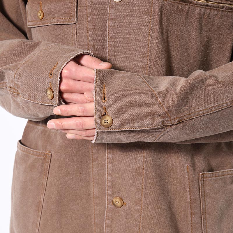 RESEARCHED WORK JACKET / COTTON CANVAS -BEIGE-