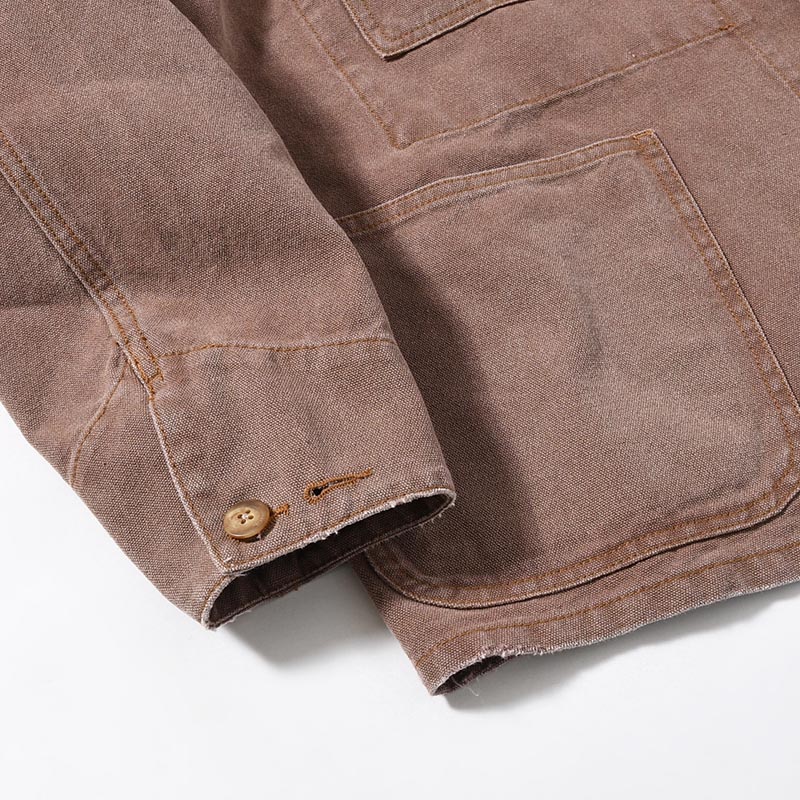 RESEARCHED WORK JACKET / COTTON CANVAS -BEIGE-