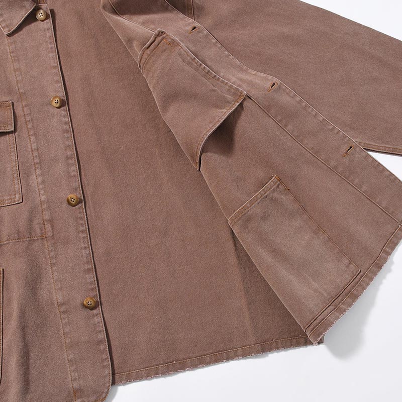 RESEARCHED WORK JACKET / COTTON CANVAS -BEIGE-