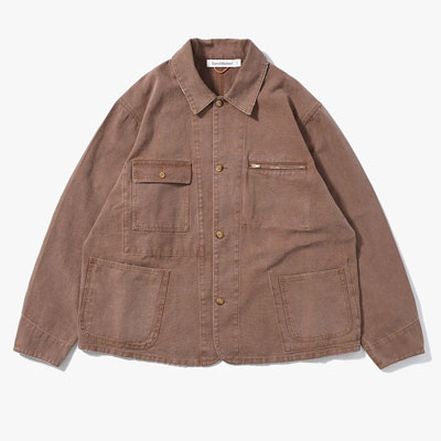 RESEARCHED WORK JACKET / COTTON CANVAS -BEIGE-