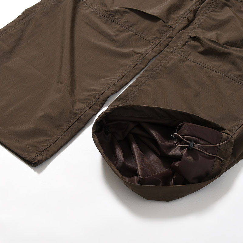 ORGANIZED WIDE EASY PANTS / RIPSTOP NYLON -2.COLOR-